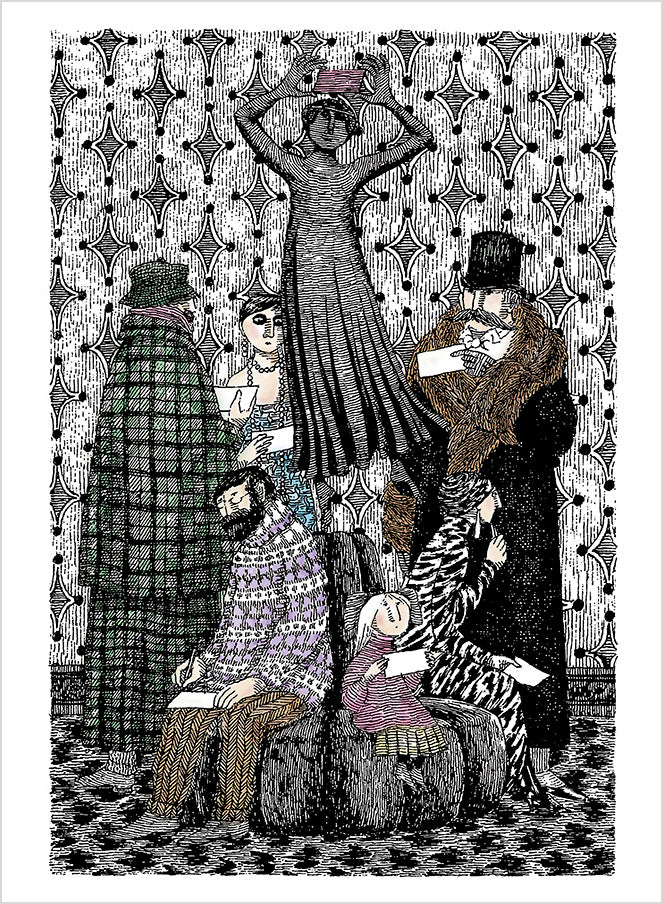 Edward Gorey: Mysterious Messages, Cryptic Cards, Coded Conundrums, Anonymous Notes Book of Postcards - Image 5